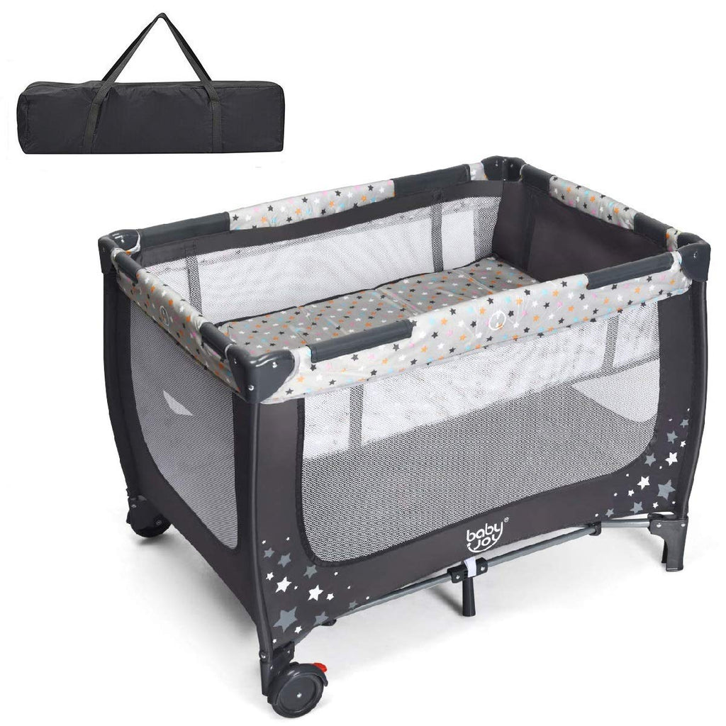Blue Foldable Baby Playard with Carry Bag M357