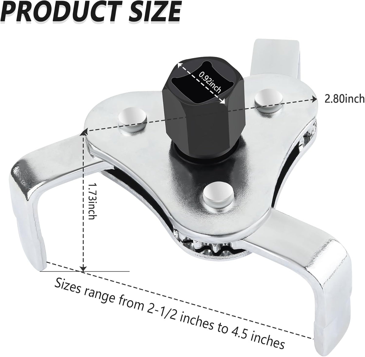 3 Jaw 2 Way Adjustable Oil Filter Wrench Tool D8801