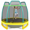 7FT Kids Trampoline with Safety Enclosure Net I36074