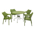 Green Patio Table with Four Chairs X885228