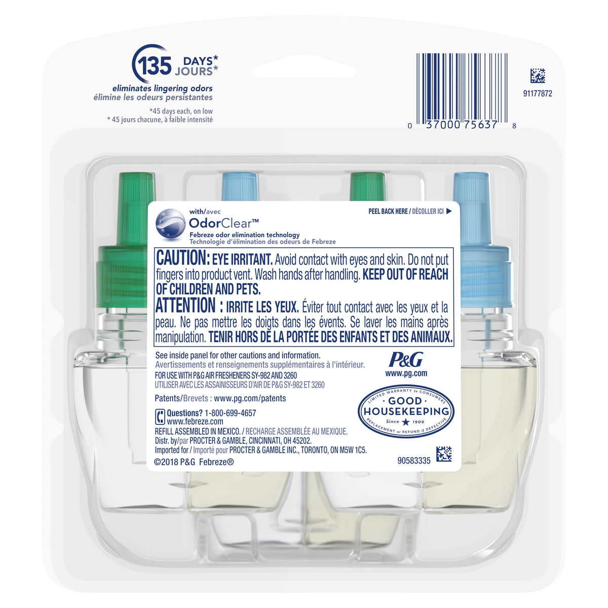 Odor-Eliminating Air Freshener Oil Refill 3 ct R4427
