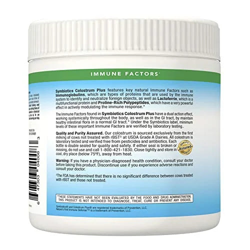 Colostrum Plus Powder Supplement, 6.3 Ounces (180 g) V36215