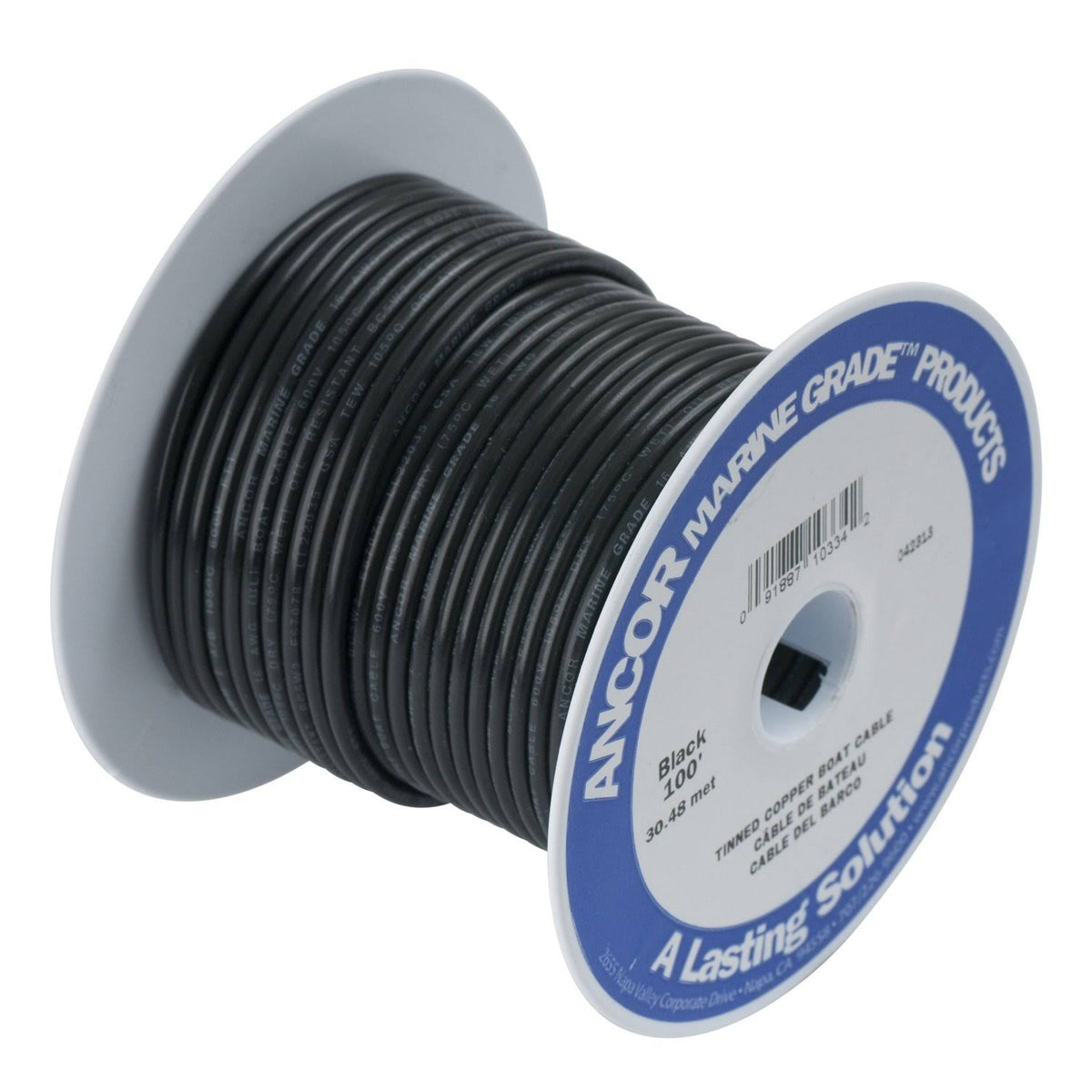 1/0 AWG Tinned Copper Battery Cable 25' Black M291