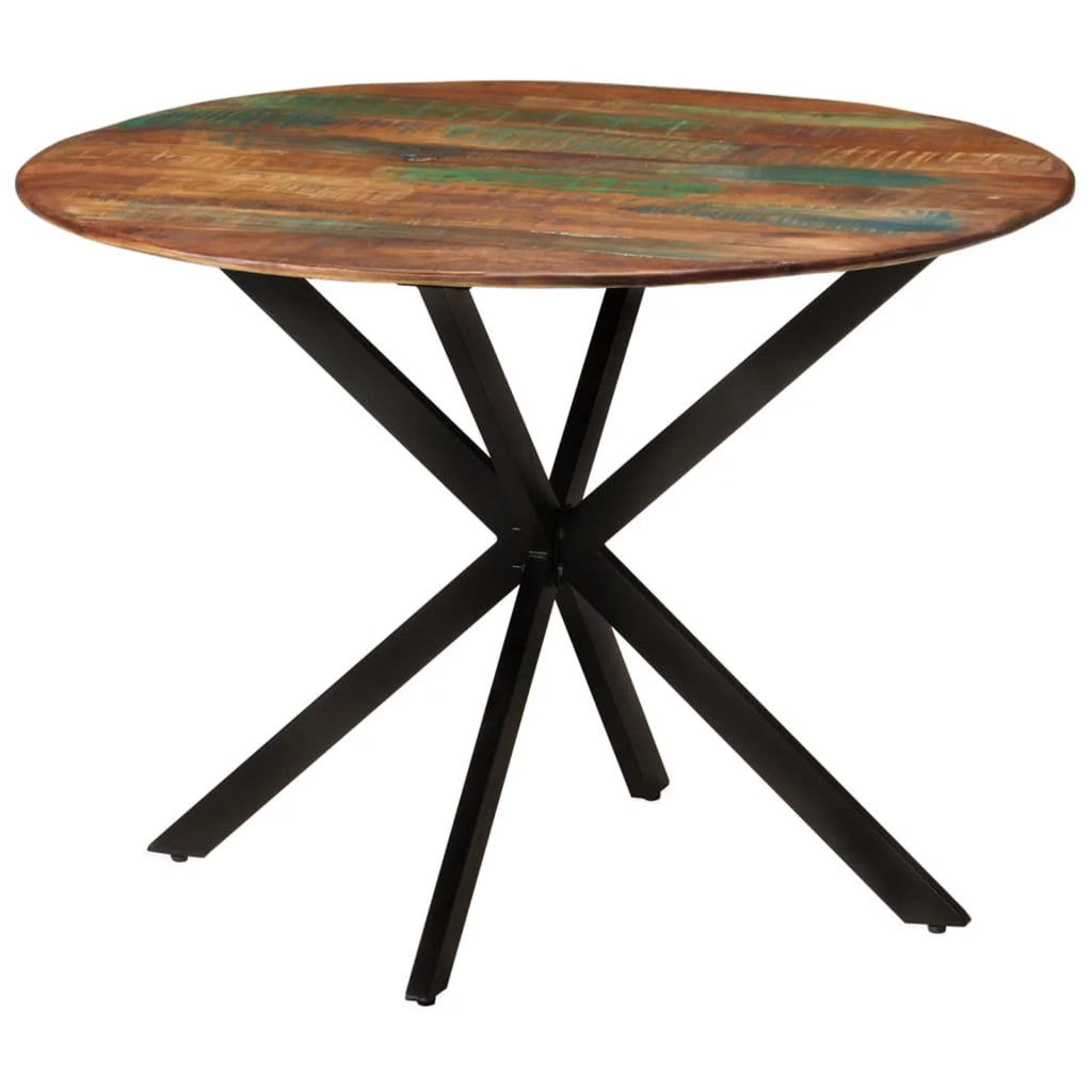 Solid Wood and Steel Dining Table B455736