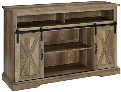 Stone Gray Wood Storage Cabinet R458