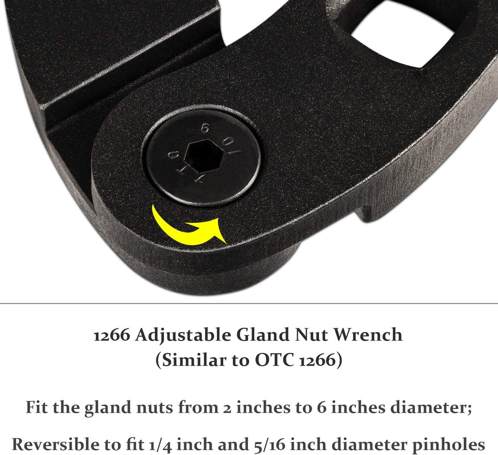 Adjustable Gland Nut Wrench for Hydraulic Cylinders D629