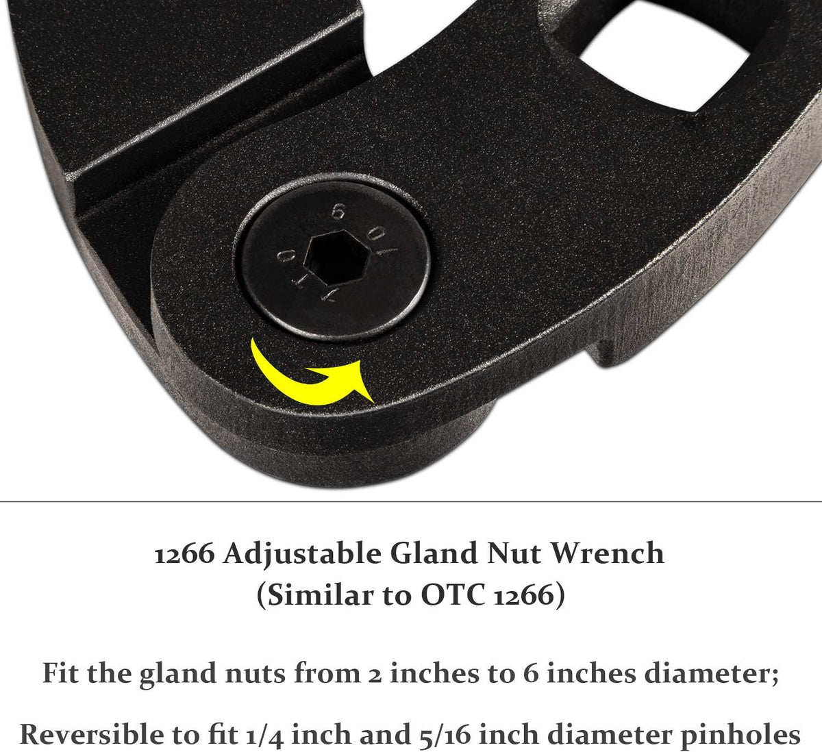 Adjustable Gland Nut Wrench for Hydraulic Cylinders D629