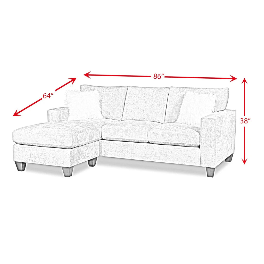 86"W Wood Sofa with 2 Pillows E711840