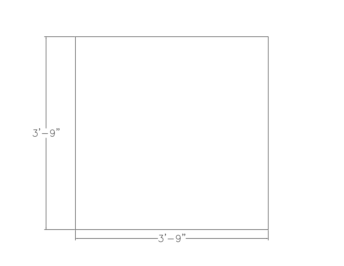 4 Person Square Meeting Table with Metal Base C69722