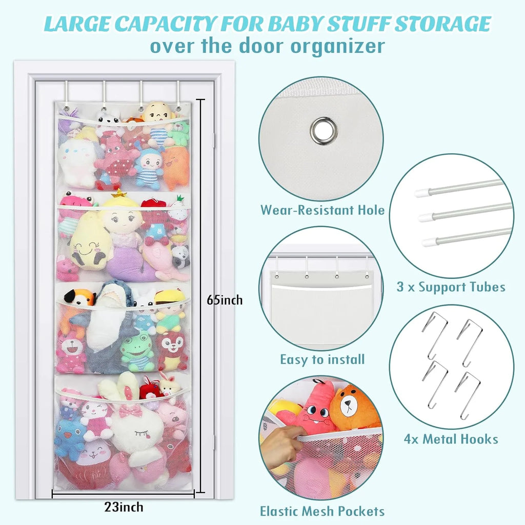 Over The Door Hanging Organizer with 4 Large Pockets Z955302