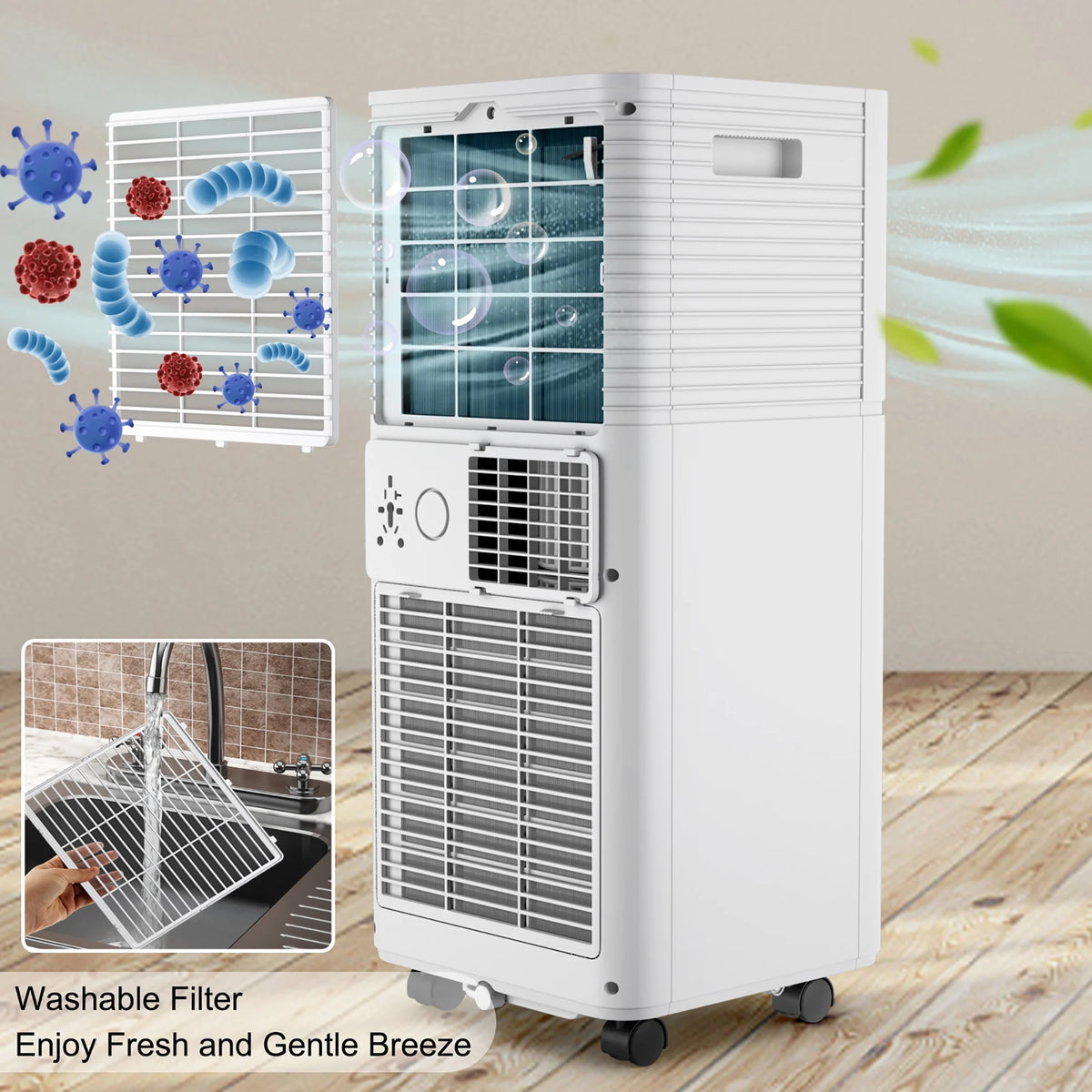 5000 BTU Portable Air Conditioner 3-in-1 Black D716730