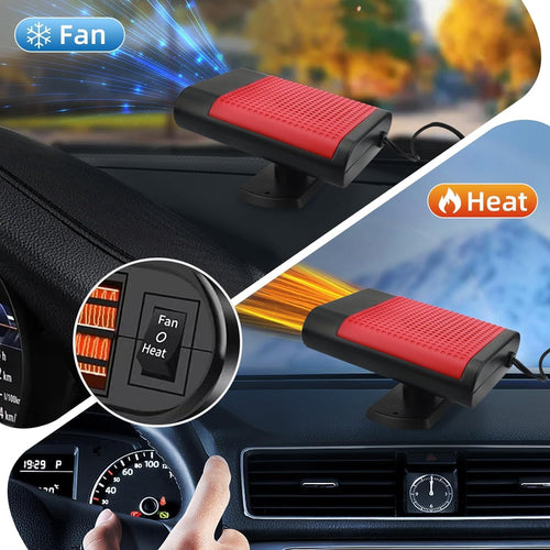 12V 150W Portable Car Heater Defroster with 360-Degree Suction Holder B833