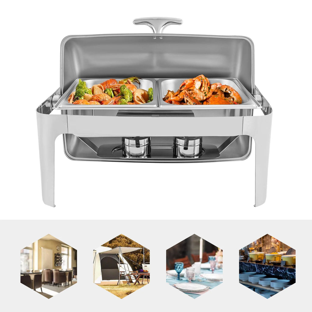9.54QT Stainless Steel Chafing Dish Set W33454