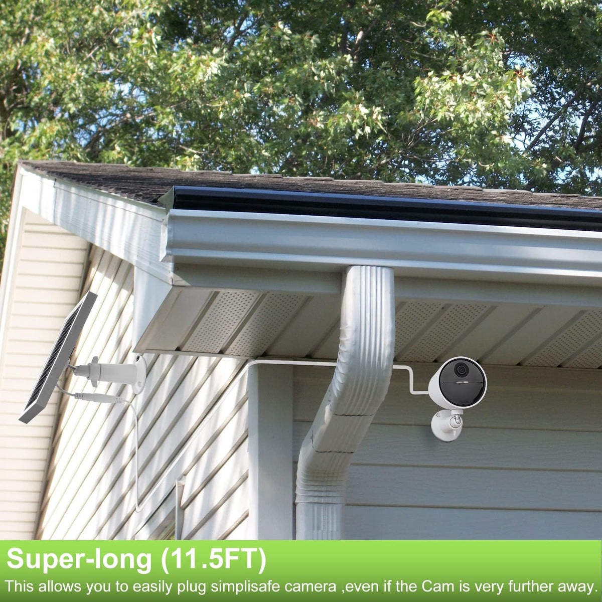 Silver Solar Panel for Outdoor Security Camera D2666