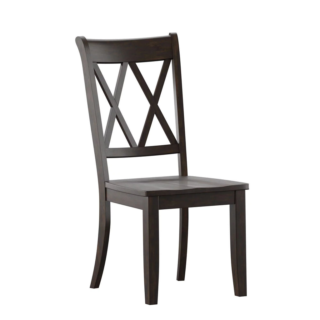 Set of 2 Antique Black Dining Chair F491
