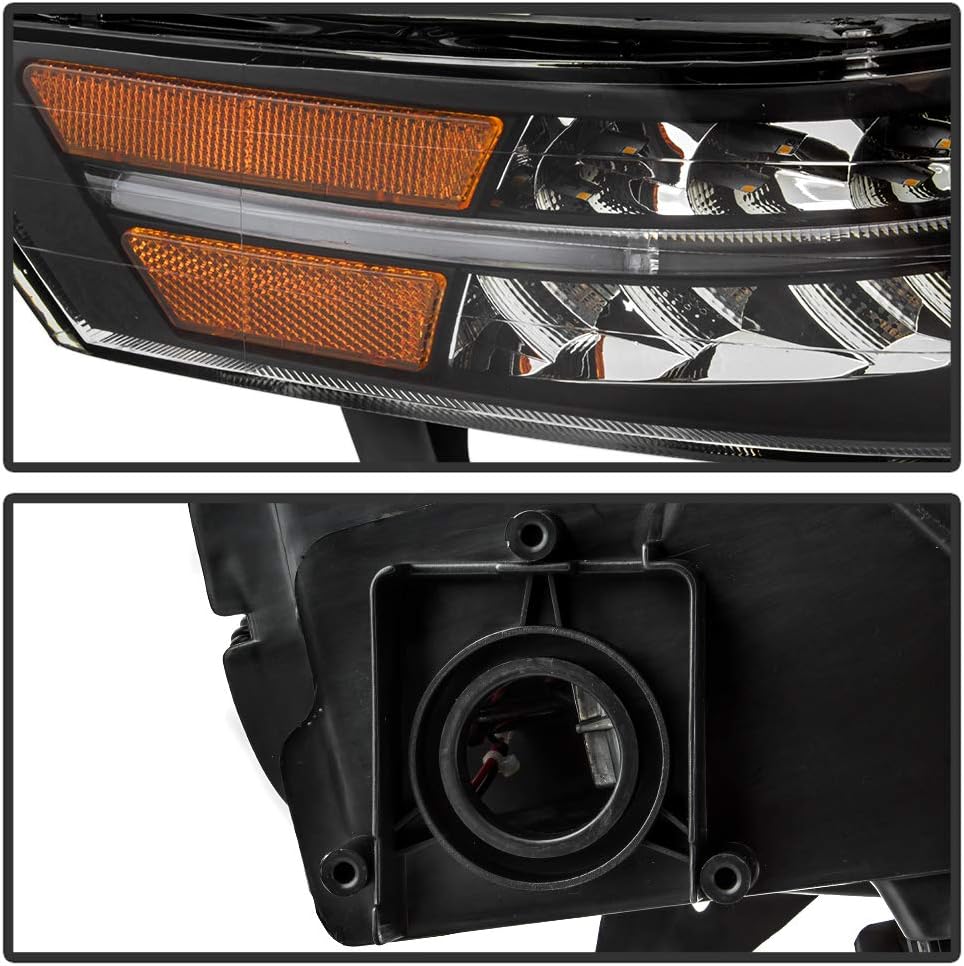 LED Signal DRL Tube Projector Headlights Headlamps Driver & Passenger Side S665