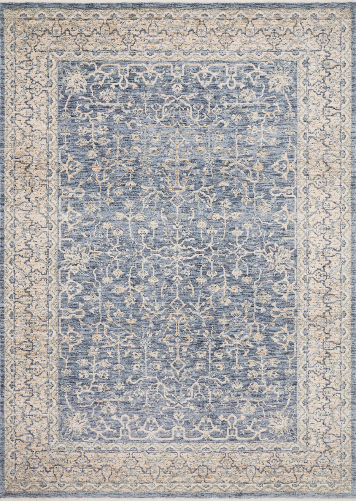 Dark Blue Ivory Rug V724