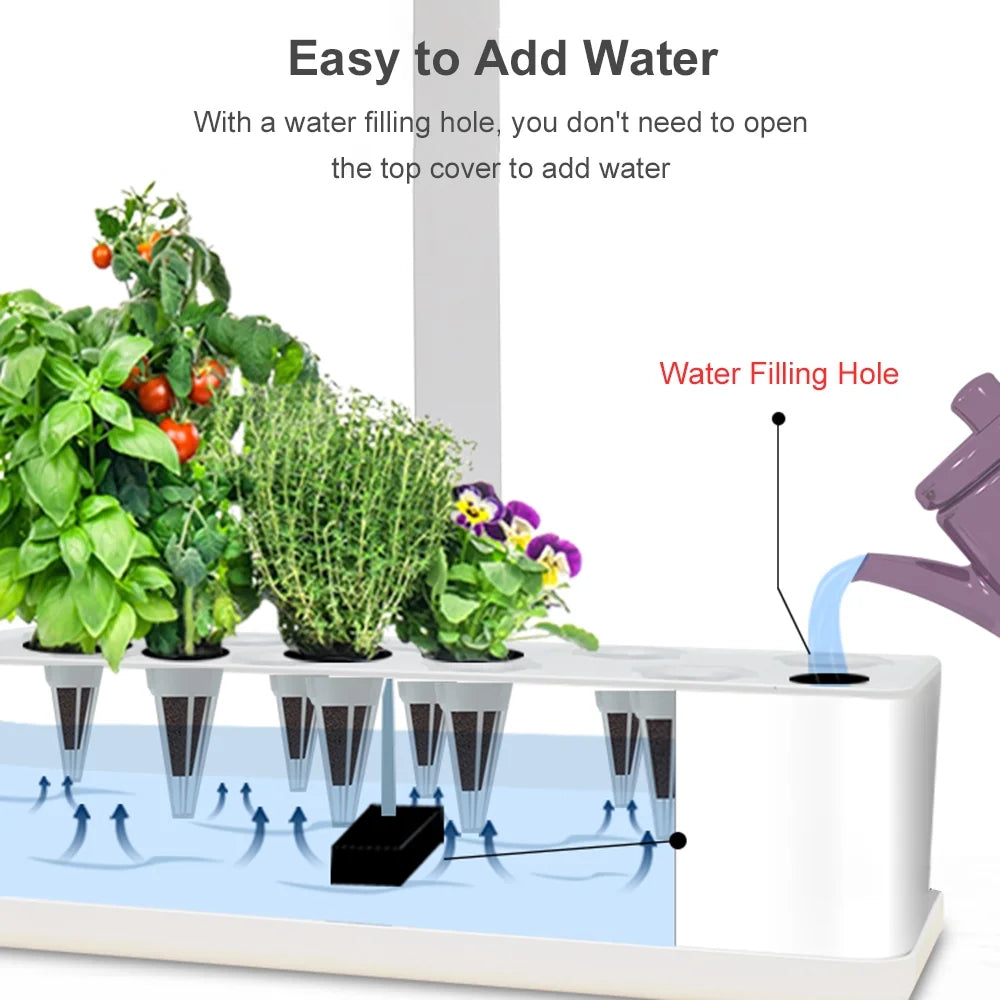 9 Pods Hydroponic Growing System with Grow Lights V4527