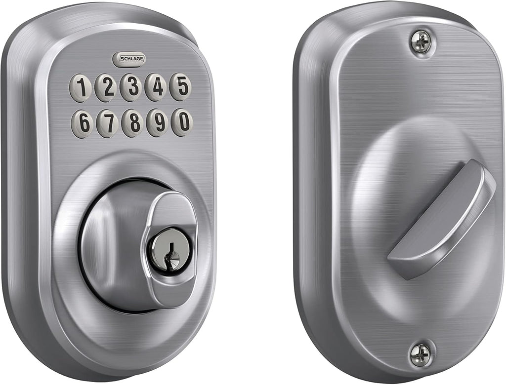 Keypad Deadbolt Electronic Keyless Entry Lock Bright Brass J657178