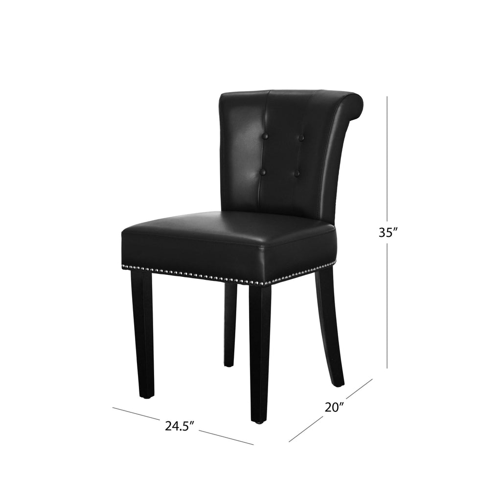 Faux Leather Dining Chair Set of 2 Grey M64714