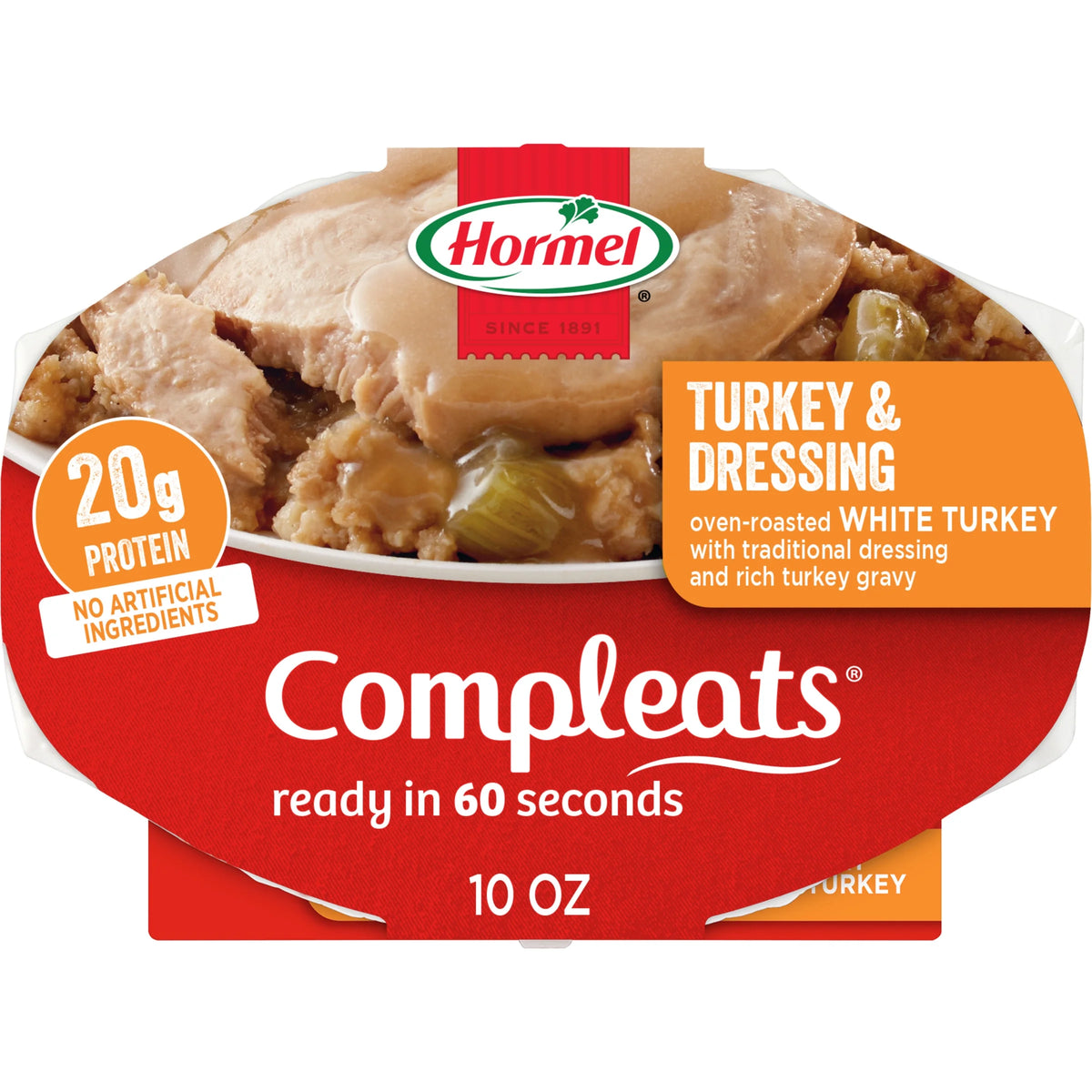 Turkey & Dressing 6-Pack, 10 oz Plastic Tray F2448