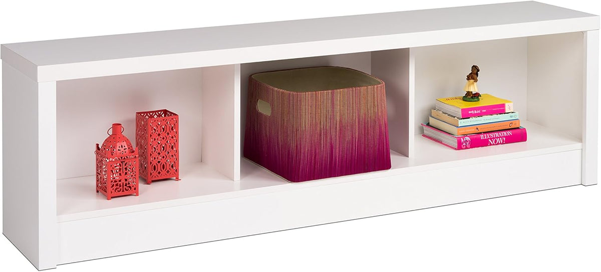 White 3 Compartment Storage Bench H80511
