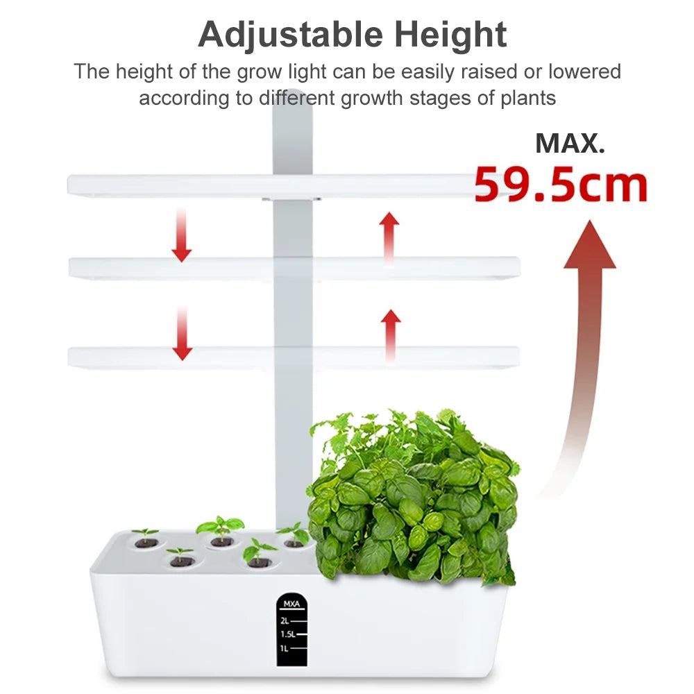 9 Pods Hydroponic Growing System with Grow Lights V4527