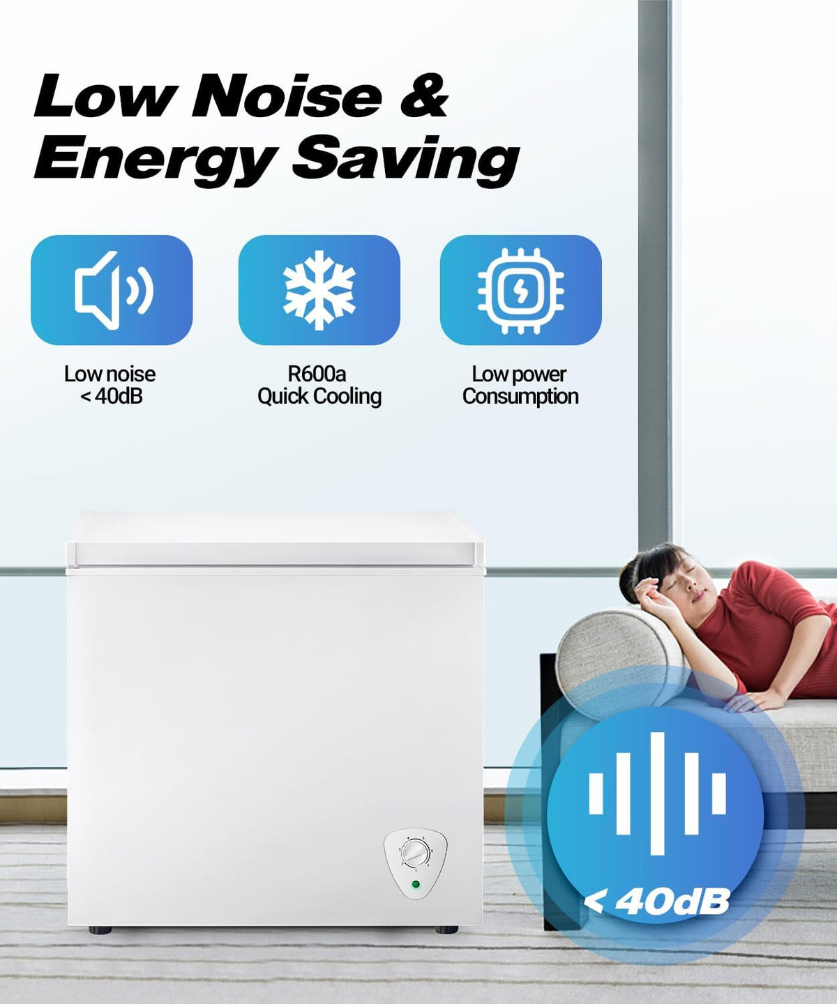 White 9.0 cu.ft Chest Freezer with Removable Basket S447239