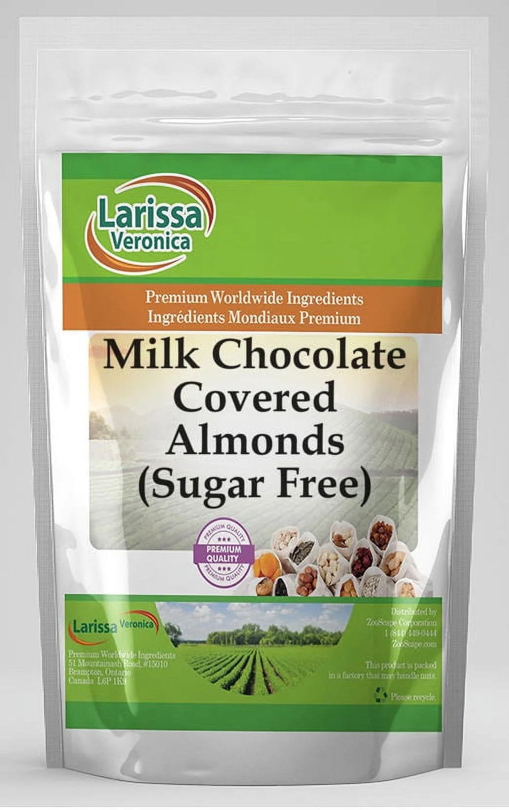 Sugar Free Milk Chocolate Covered Almonds 8 oz 2-Pack M9457