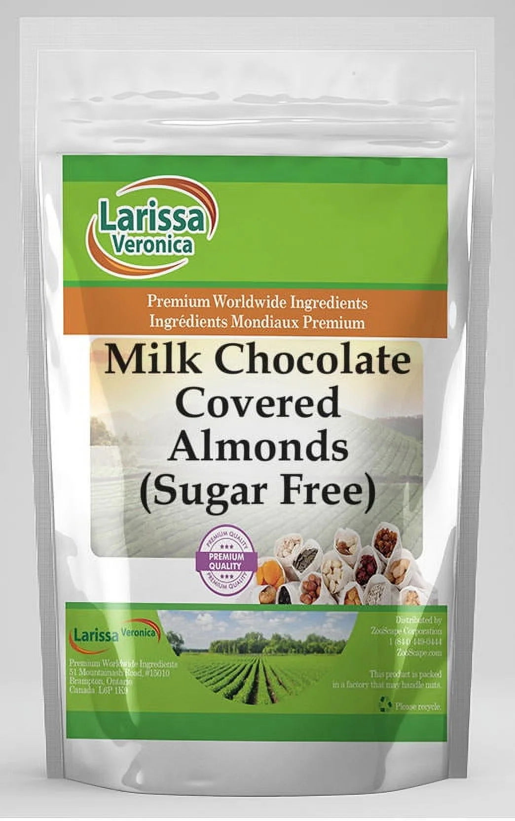 Sugar Free Milk Chocolate Covered Almonds 8 oz 2-Pack M9457