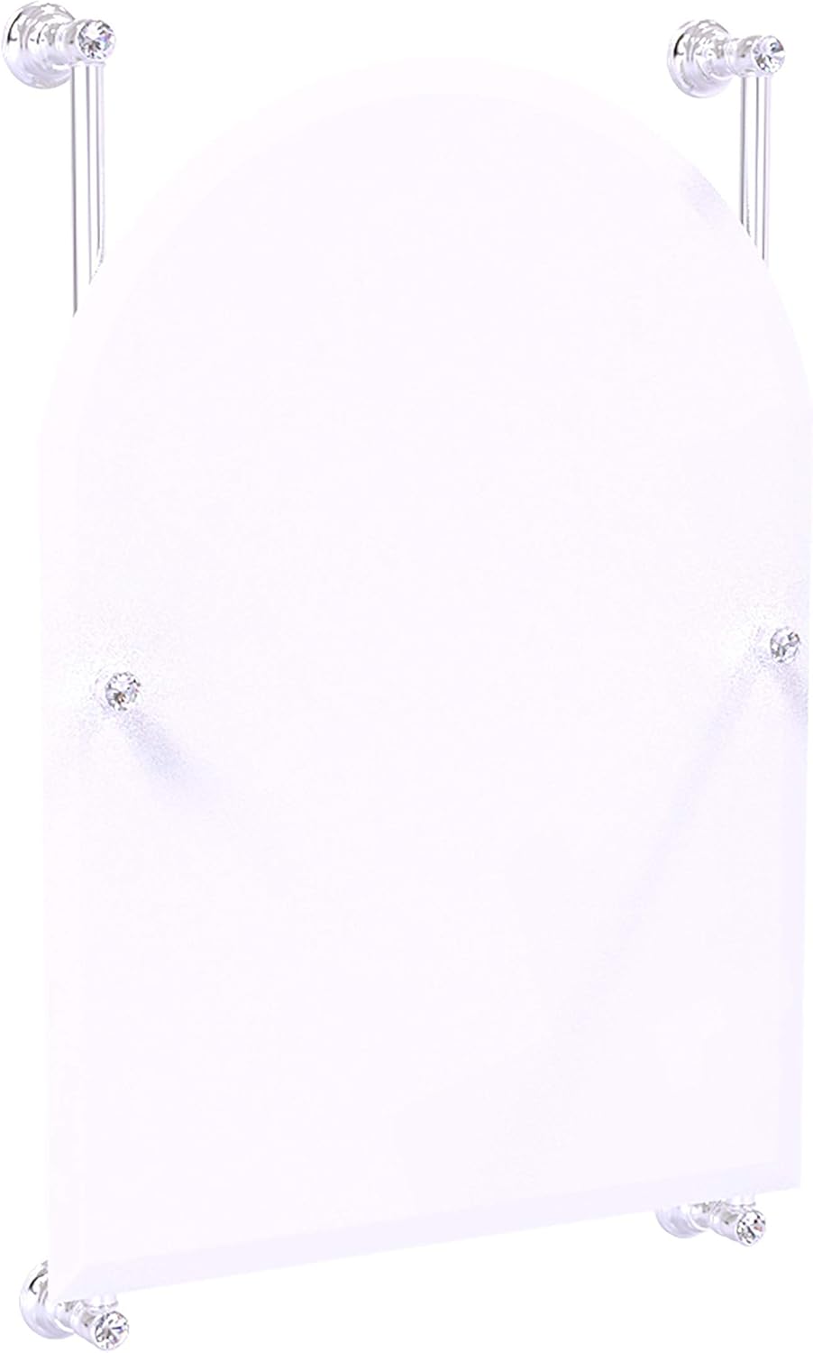 Polished Chrome Arched Top Frameless Wall Mirror H410407