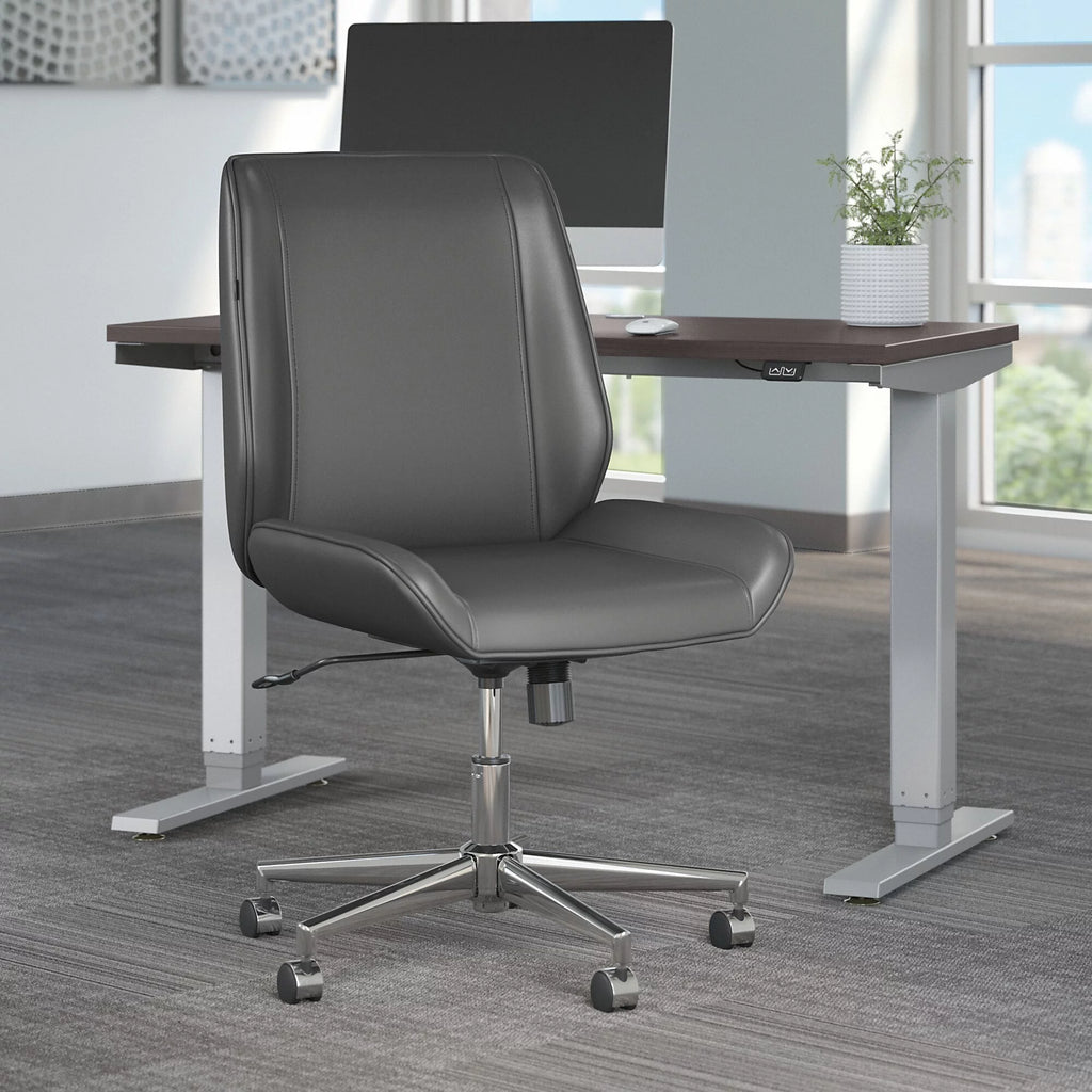 Black Leather Wingback Office Chair O86722