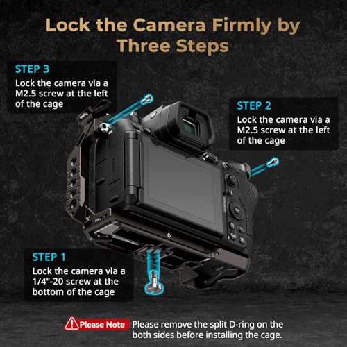 Aluminum Alloy Camera Cage with Quick Release Plate and Cold Shoe Mount F3273