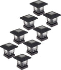 Black 8 Pack Solar Post Light P99438