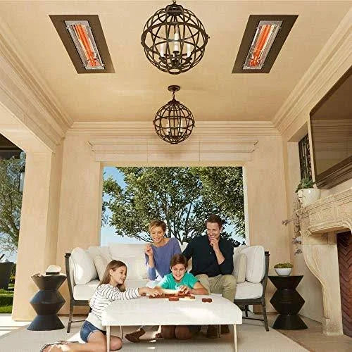 6,000 Watt Dual Element Electric Patio Heater, Stainless Steel H831