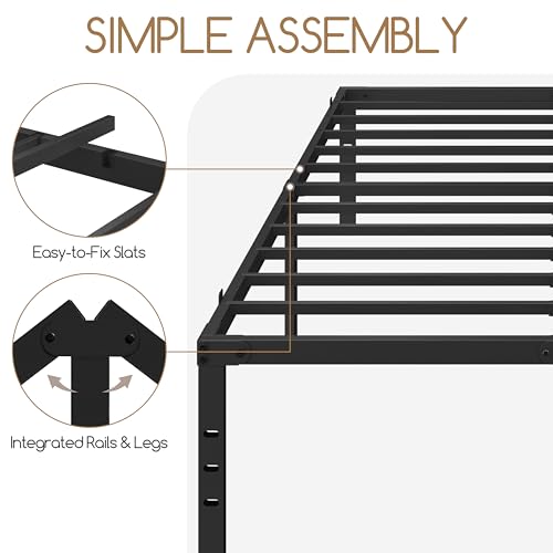 14 Inch Full Metal Platform Bed Frame with Under Bed Storage X92020