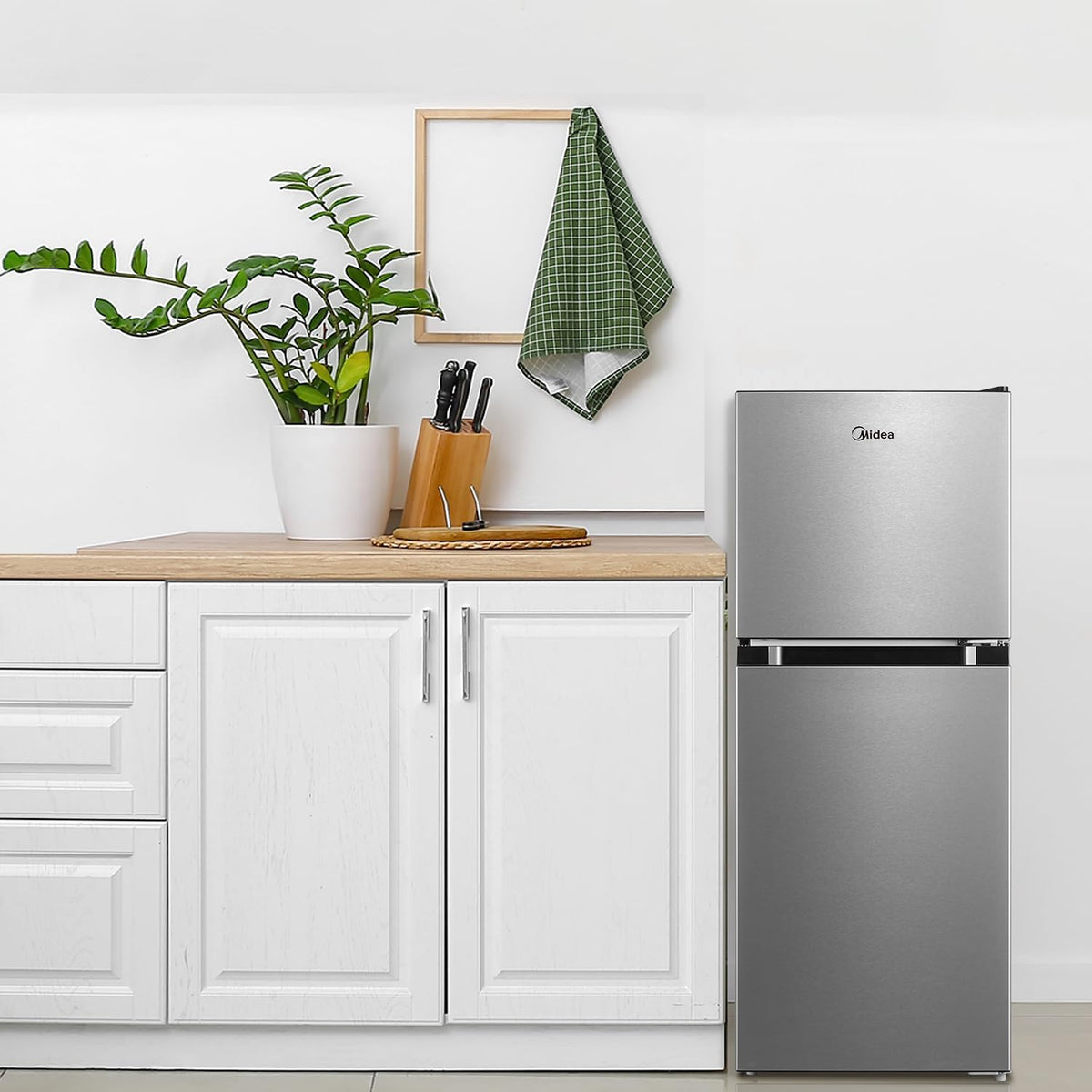 4.5 Cu Ft Double Door Stainless Steel Compact Refrigerator N37332