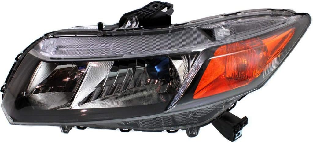 Black Housing Headlight Pair with Bulbs Z7485