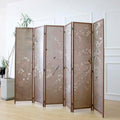 6 Panel Double Faced Room Divider Folding Wall Divider, 67" H x 94.5" W I777209