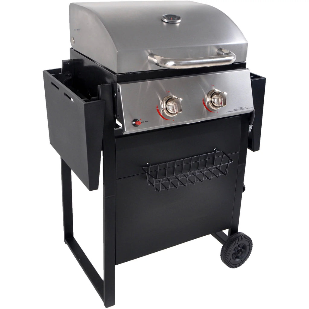 2-Burner Propane Gas Grill, Stainless and Black Z317695