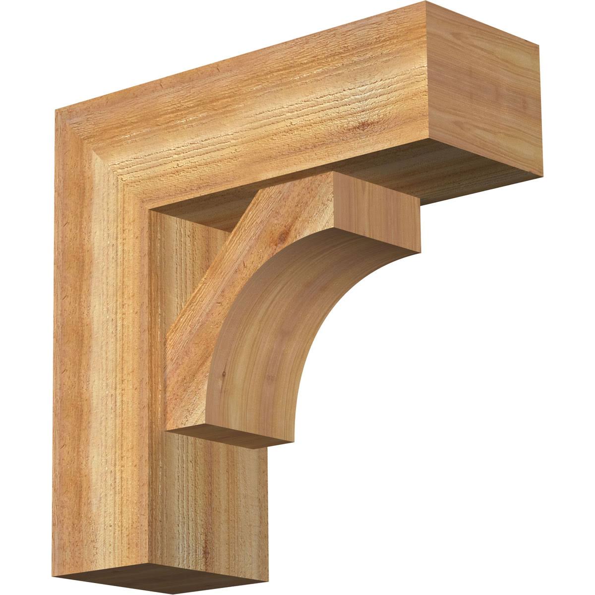 Rough Sawn Cedar Bracket with Offset Brace D41688