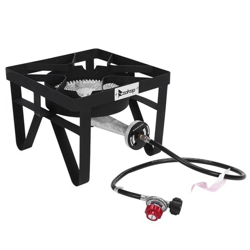 Camp Stove Outdoor Furnace With 20W BTU Head Diameter 26cm With 1.2m Leather Pipe With 0-20psig High Pressure Valve D6463