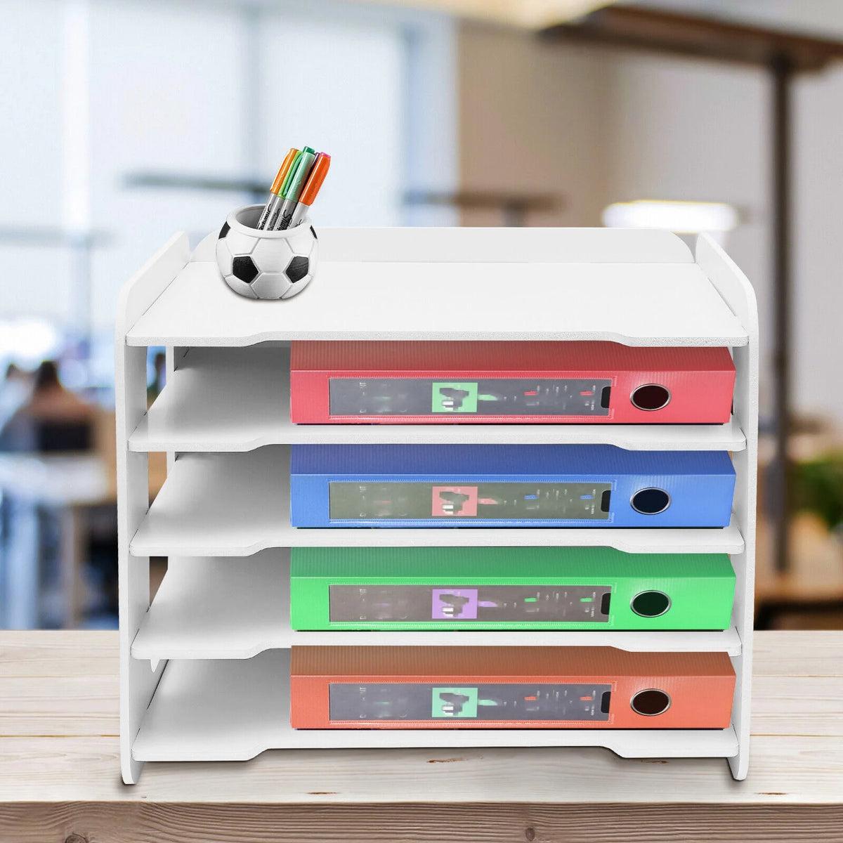 5 Tier Stackable Paper Letter Tray Organizer Q846