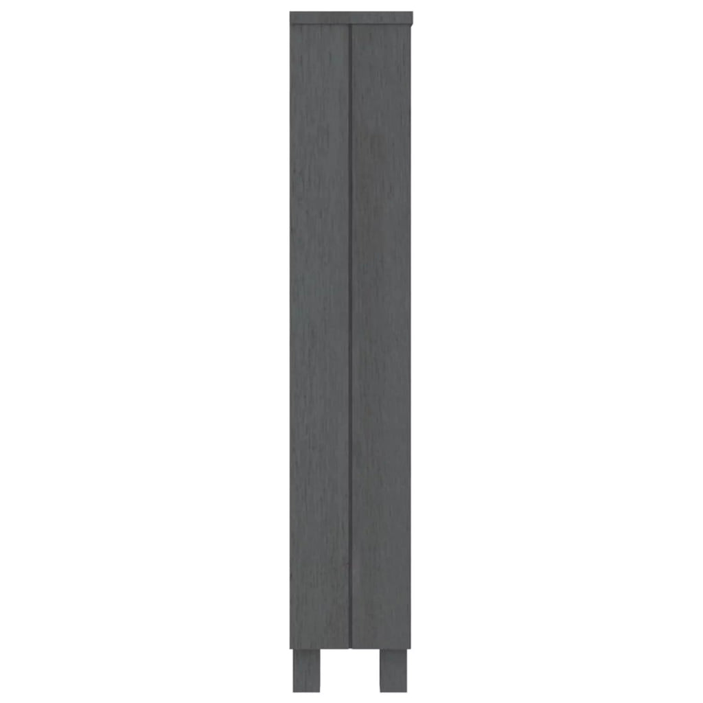 Dark Gray Solid Wood Pine Cabinet D2160
