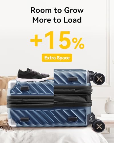 Polycarbonate Expandable Hard Shell Spinner Luggage Charcoal Metallic L306654
