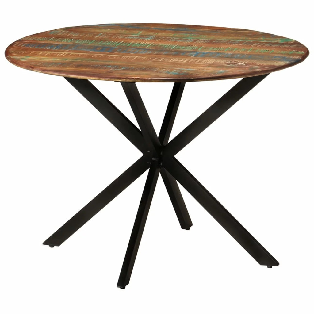 Solid Wood and Steel Dining Table B455736
