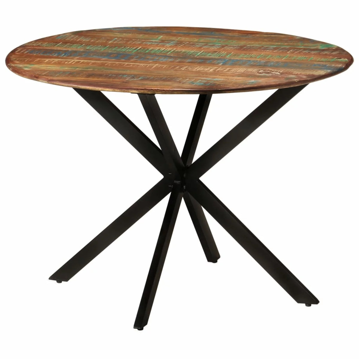 Solid Wood and Steel Dining Table B455736