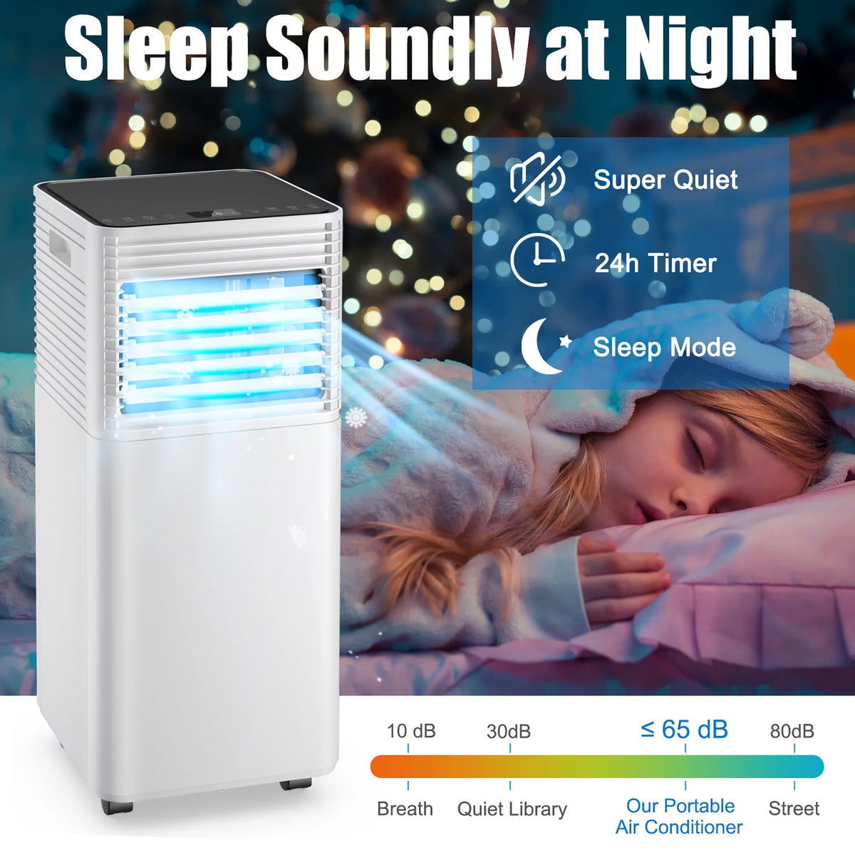5000 BTU Portable Air Conditioner 3-in-1 Black D716730