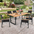 7 Pc Patio Dining Set with Umbrella Hole D25550