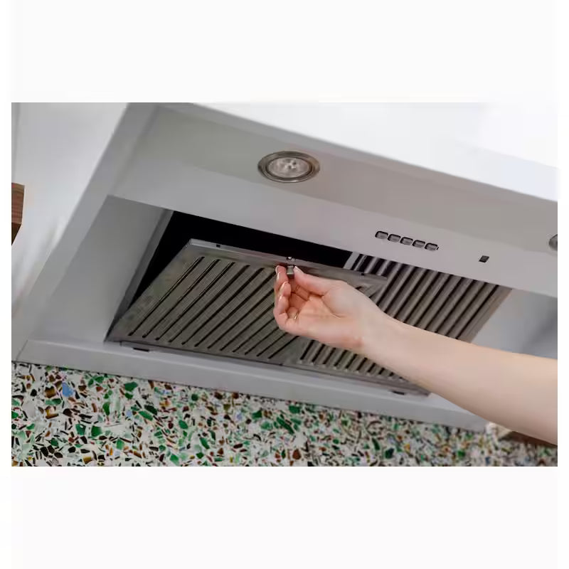 30 in. Wall Mount Range Hood with Light in Matte White J6240